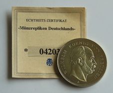 Prussia German States  1 Sieges Thaler 1871 (2005) A Proof Restrike copy Kaiser Wilhelm I