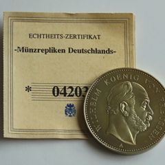 Prussia German States  1 Sieges Thaler 1871 (2005) A Proof Restrike copy Kaiser Wilhelm I