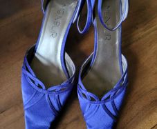 Purple Kitten heel Bridesmaids shoes