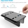 OMOTON Vertical Laptop Stand Adjustable, Desktop Aluminum MacBook Stand with Adjustable Dock Size, Laptop Holder Fits All MacBook, Surface, Chromebook and Gaming Laptops (Up to 17.3 inches), Black Image 4