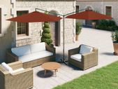 Double Parasol with Steel Pole Terracotta 600 cm