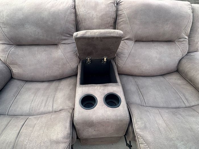 2 seater couch with console/drink holder