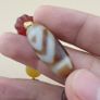 Vintage Carnelian and Suliemani & 1 Eyes Dzi Bead Amulet Image 8