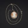 Lady Cameo Carved Shell Sterling Silver Necklace Image 10