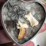1 Mismatched Ethically Sourced Badger Foot Bones and Claw Earrings Witch Spooky Image 2