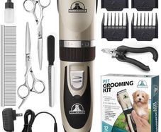 NEW SALE | Professional Dog Grooming Kit - Rechargeable, Cordless Pet Grooming Clippers & Complete Set of Dog Grooming Tools