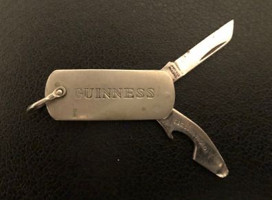 Vintage Guinness Pocket Knife Bottle Opener Key Ring
