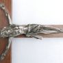 Vintage Wall Hanging Crucifix Wood Cross Heavy Metal Jesus length 12" Image 5
