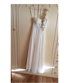 white chiffon dress