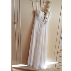 white chiffon dress
