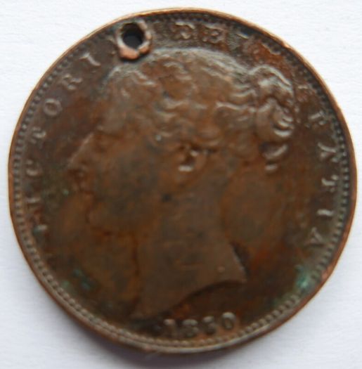 1850 Great Britain United Kingdom QUEEN VICTORIA Farthing