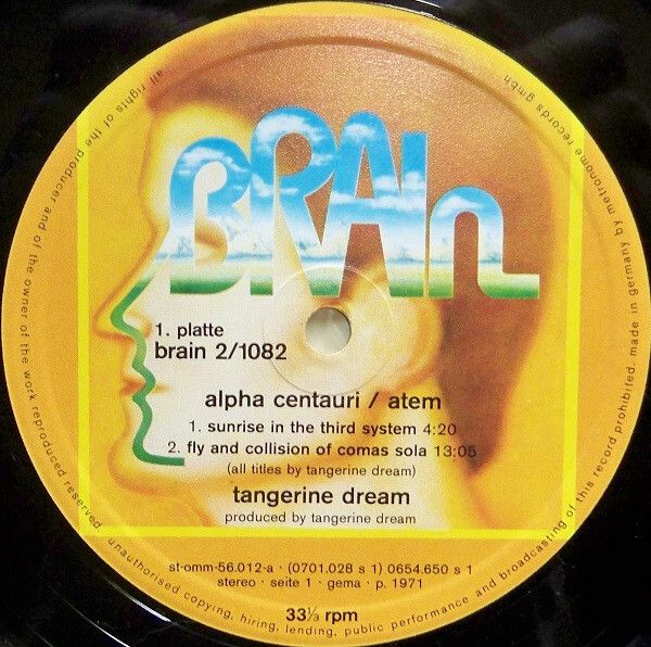 Tangerine Dream  Alpha Centauri / Atem X 2LPS gatefold