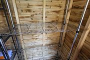 Metal shelving for shed