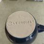 Vintage stoneware Le Creuset blue pitcher- France Image 5