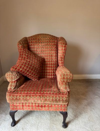 Love seat and wingback chair set