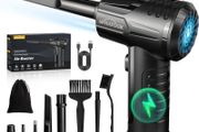 FREE DELIVERY | Compressed Air Cleaner for PC - Electric Air Duster, 10000RPM Super High Power Keyboard Cleaner with 3-Gear Speed, Led-Light, Rechargeable Compressed Air Blower for Laptop, Car &amp; Home Cleaning