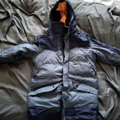 mens parka like new navy and blue medium on3n3ss