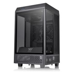 Thermaltake The Tower 100 Mini Chassis Tempered Glass PC Gaming Case - Black