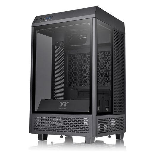 Thermaltake The Tower 100 Mini Chassis Tempered Glass PC Gaming Case - Black