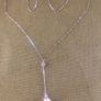 sterling silver Pearl and crystal necklace Image 3