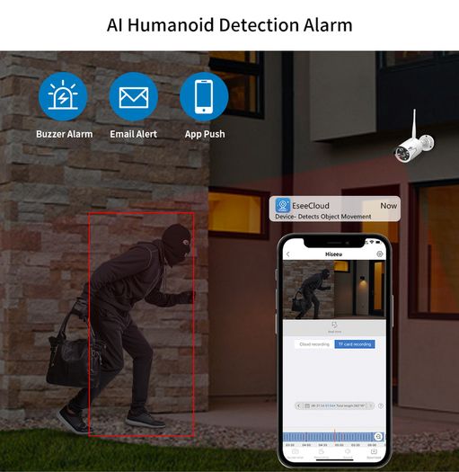 8CH 3MP Wireless Security Cameras Kit Outdoor Waterproof IP Camera Surveillance CCTV System Set with 10.1" Monitor NVR