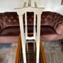 Early 20th Century Art Deco Shape Tall Freestanding Painted Wooden Towel Rail or Quilt Rack Image 7