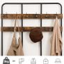 New XXL Metal Hall Tree Coat Rack with Shoe Bench 182 cm Image 4