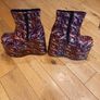 Demonia Platform Boot Size 7 Never worn Burgundy Holographic Image 3