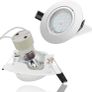 10x Recessed Ceiling Lights GU10, 5W 600LM Cool White 6000K, Round Metal Matte White Recessed Downlights 30 Swiveling with 5W Bulbs, Spotlights Ceiling Lights 220V-240V, (Hole Size:68mm-80mm) Image 6