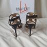 Una healy battle lines gladiator hi heels size 5 black leather Image 6
