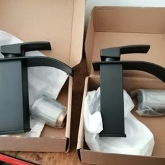 Matte Black Waterfall Basin Faucet - High Spout Single-Handle Single-Hole Mixer with Countertop Sinks, Short Spout Design, Suitable for Countertop Basin Washbasins And Lavatory Vanities
