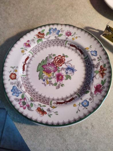 Spode England Hanging  Small Side Plate 2/9253 L Chinese Rose From A Spode Design C.1815