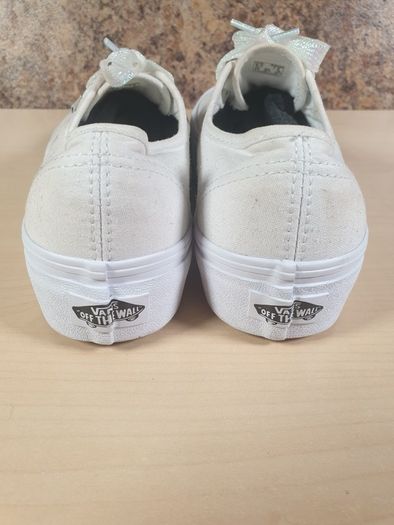 Womens VANS canvas trainers runners white Size UK 5 EU 38 juniors girls boys unisex