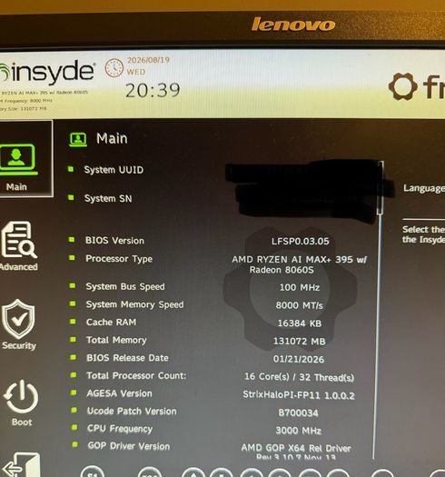 Motherboard Framework Desktop AMD Ryzen AI Max 395 | 128GB RAM | 2TB WD Black SN850X | Like New | Full Box