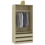 Wardrobe Sonoma Oak 100x50x200 cm Chipboard Image 3
