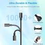 iPhone Charger Cable, iPhone Charging Cable, USB Cable Nylon Braided Long iPhone Lead Fast Charging Compatible iPhone 11 12 13 14 Pro Max Mini XS XR X 10 8 7 Plus 6s 6 SE, (2 Meter) Image 5