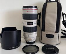 Canon EF 70-200mm f/2.8L IS USM Lens + Case, Hood, Collar & CPL Filter