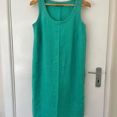M&S Linen Dress in Spearmint Green UK 10