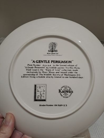A Gentle Persuasion Collector Plate