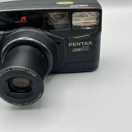 Pentax Zoom 90 35mm Film Point and Shoot Camera Black Tested