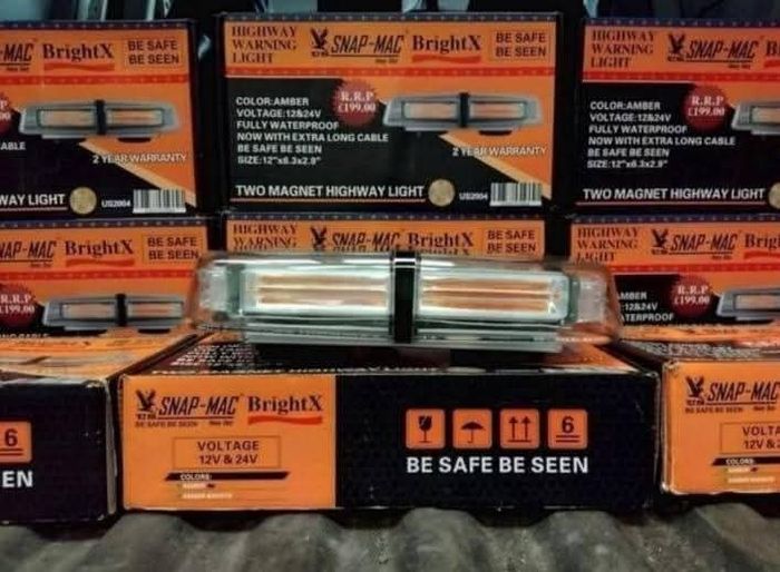 Brand New Snap-Mac Amber Beacon Light - 12V/24V