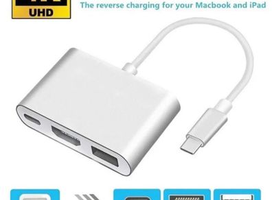 4K Type C USB-C HDMI Cable Adapter for Galaxy S20 S9 S10 S8 PLUS Macbook Huawei