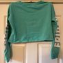 jumper girl  H&M crop top green Image 2