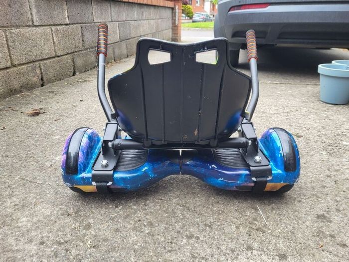hoverboard and kart, with case and charger.  Very good condition