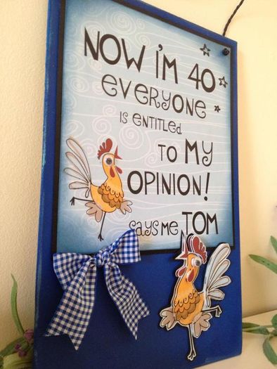 "Now I'm 40" Personalised Signs