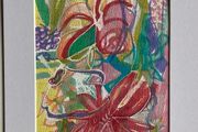 Mothers Day Offer Original art Original Floral Artwork on paper A4 Mounted contemporary Irish Art abstract painting