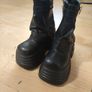 Women's Leather Ankle Chunky Boots Image 2