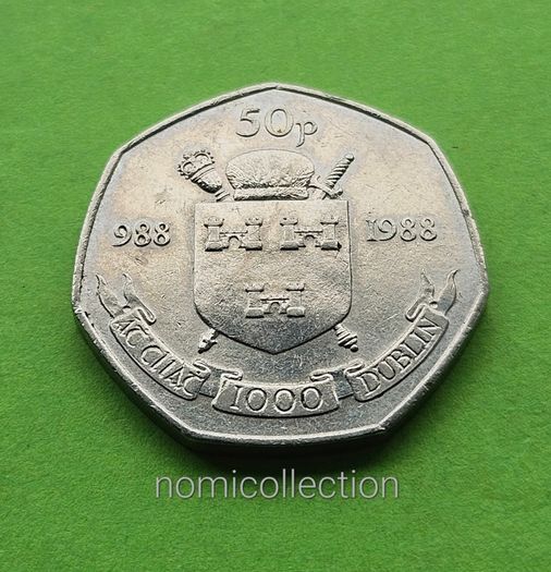 Ireland 1988 year Commemorative 50 Pence.