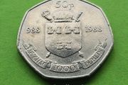 Ireland 1988 year Commemorative 50 Pence.