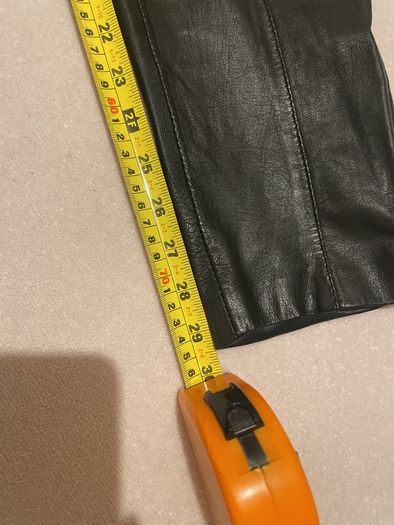 Ladies black real leather trousers Size 12